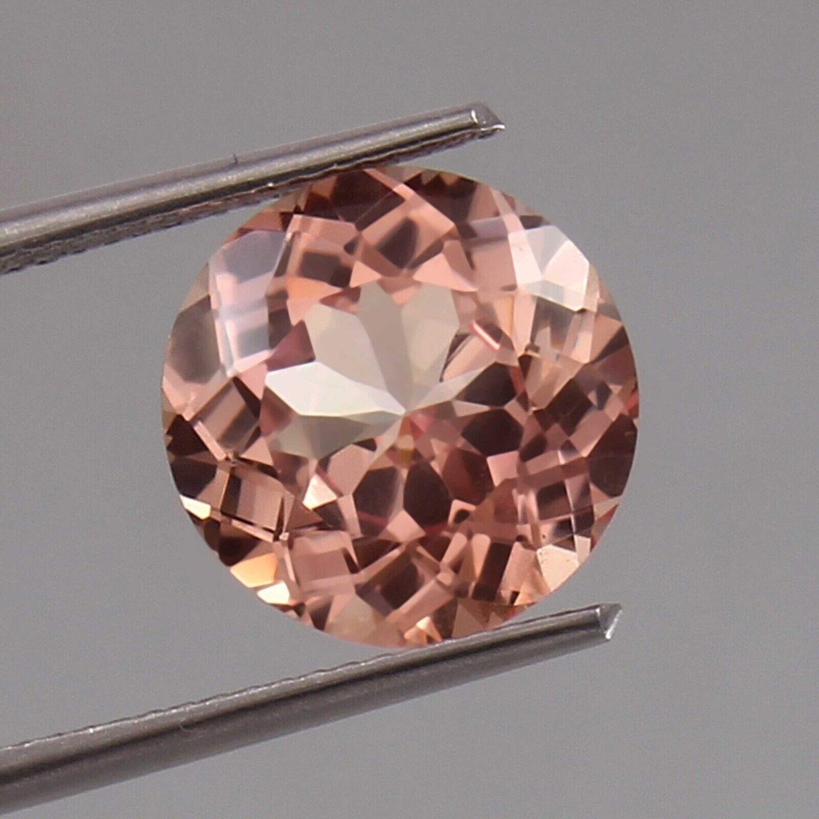 Natural Ceylon Padparadscha Sapphire Certified 6.5 Ct ROUND Cut Loose Gemstone