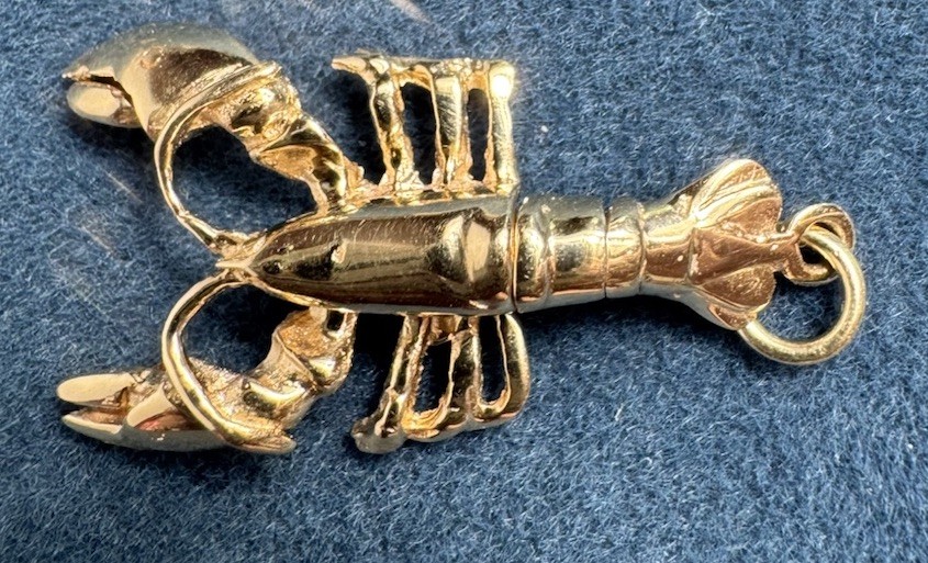 Vintage AC American Charm Corp 14k Lobster Charm 3.2 Grams Movable Tail & Claws