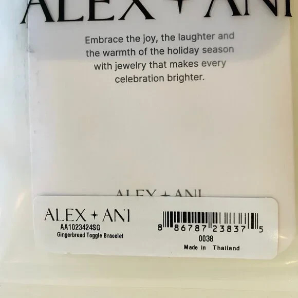 Alex and Ani Christmas Gingerbread Toggle Bracelet Holiday gift