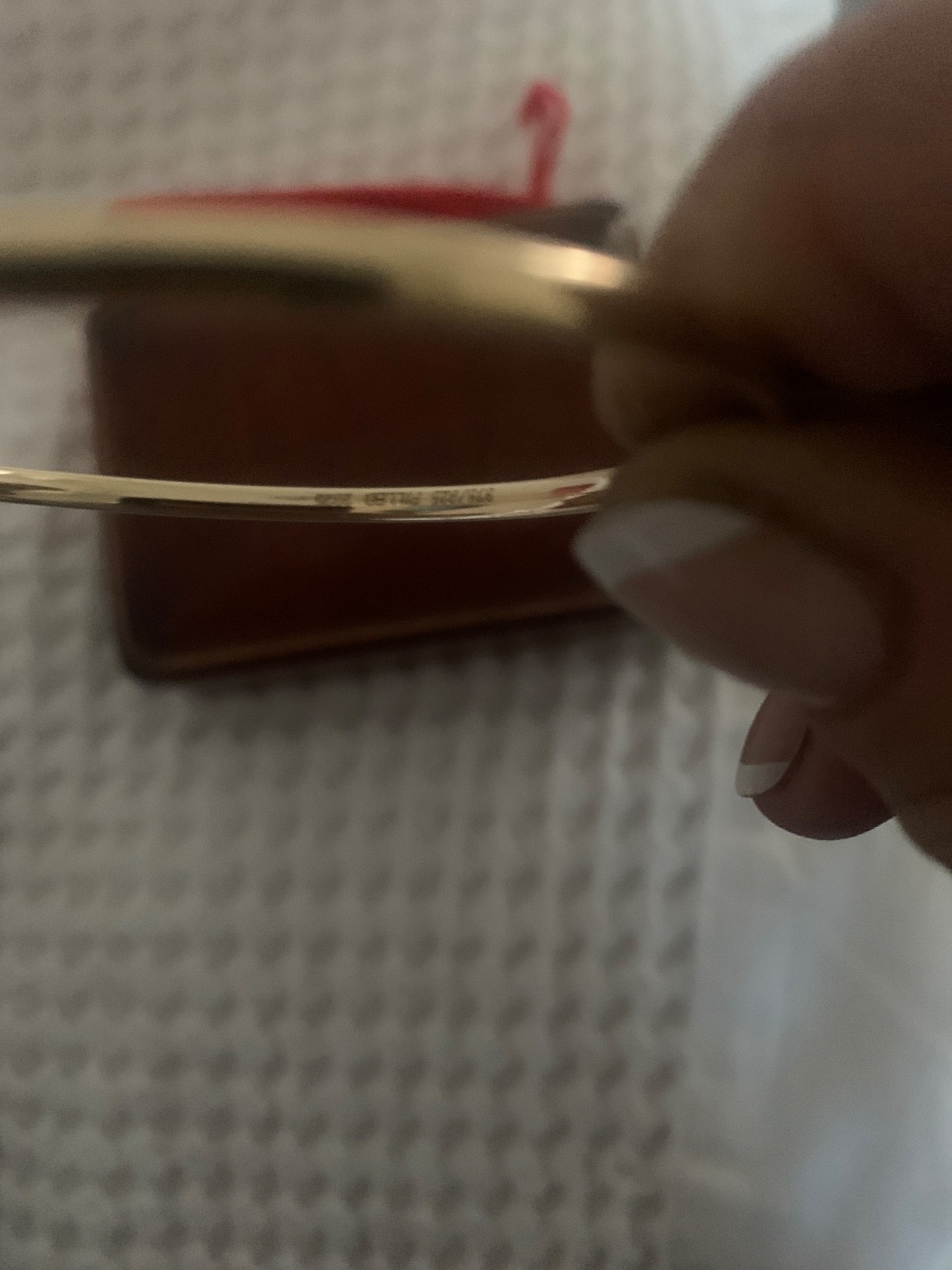 9ct silver filled half Gold Bangle 8.66g excel cond