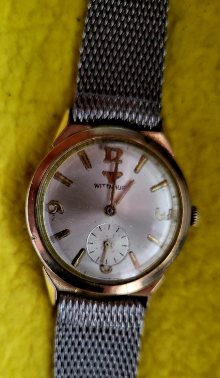 WITTNAUER /Longines WATCH- 1OK RPG BEZEL- Milanese Mesh band made by Longines