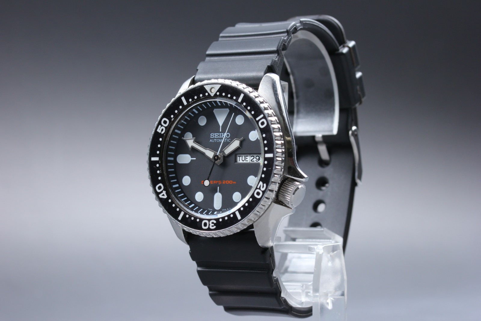 [EXC+5] SEIKO 7S26-0020 SKX007 Black Boy Diver 200m Men’s Automatic Watch JP #7