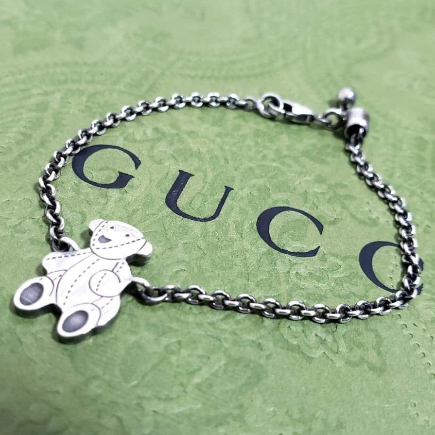 Gucci Bear Kids Bracelet 13cm Sterling Silver L8