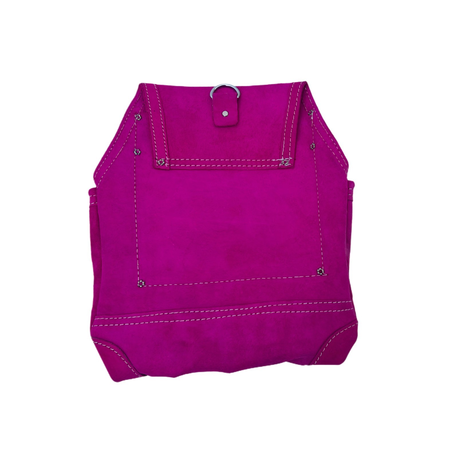 Pink Leather Tool Pouch – 10 Pocket Carpenter & Construction Tool Bag