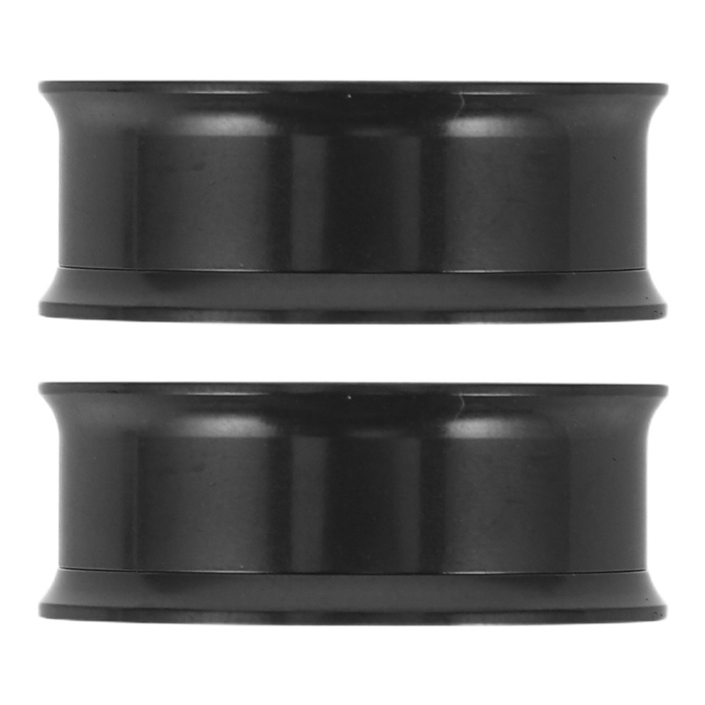 2Pcs Lightweight Black Ear Stretching Gauges Stainless Steel Plug Earrings