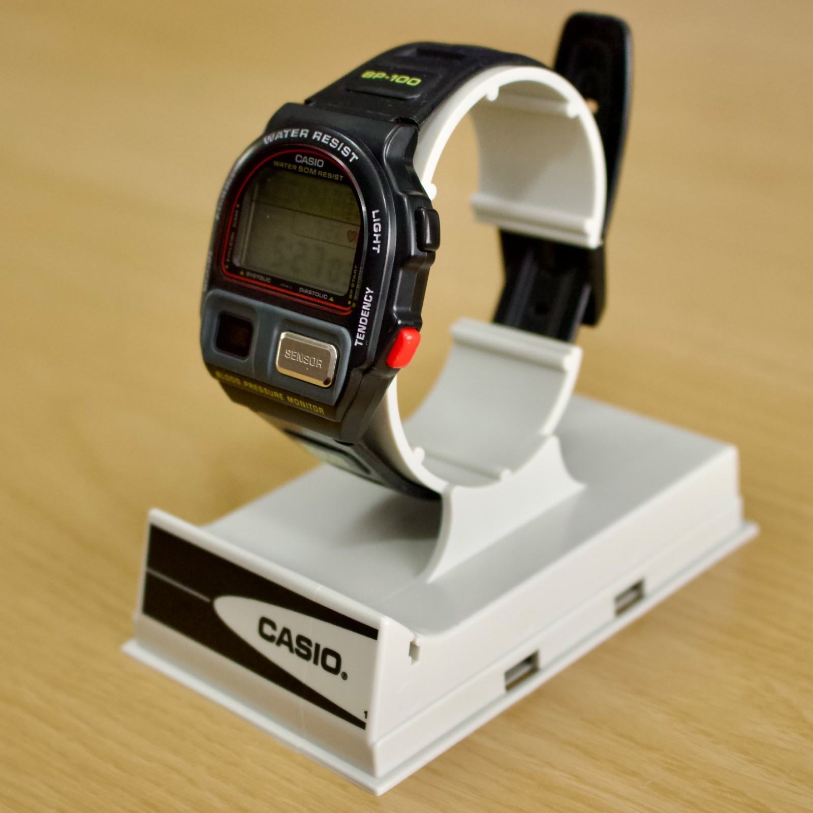 NOS Casio BP-100 1991 Blood Pressure Monitor Digital Wrist Watch 900 Japan Boxed