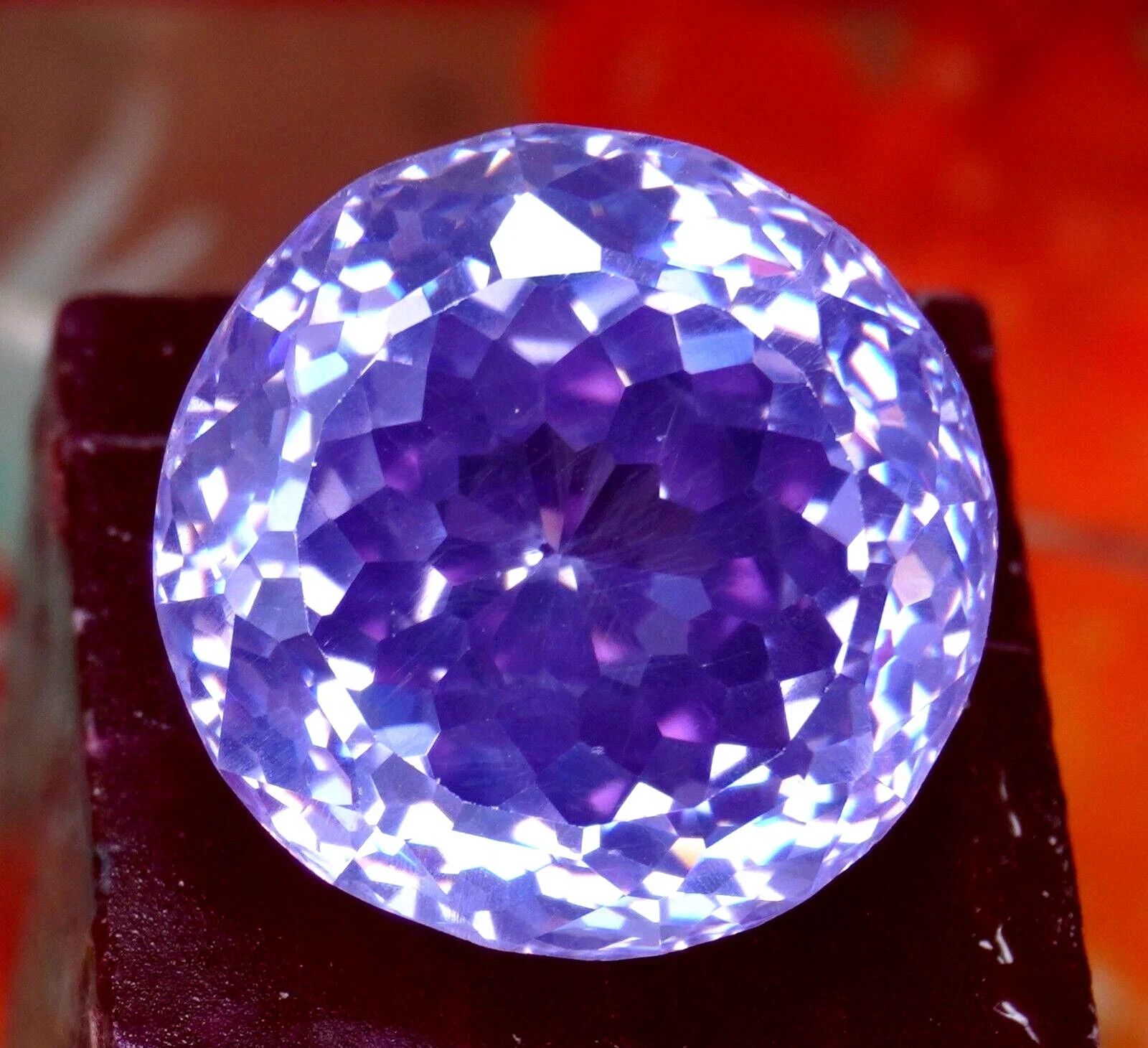65 Ct Natural Purple Zircon Round Cut Certified Loose Rare Quality Gemstone