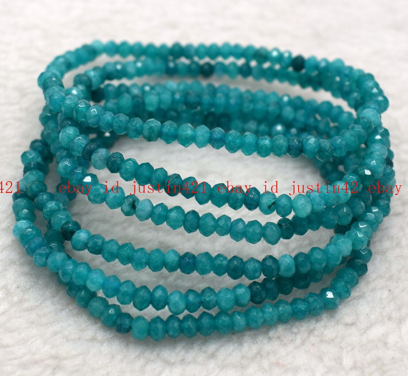 Wholesale 6 Pcs Natural Gemstone 2x4mm 7.5” Crystal Healing Stretch Bracelet