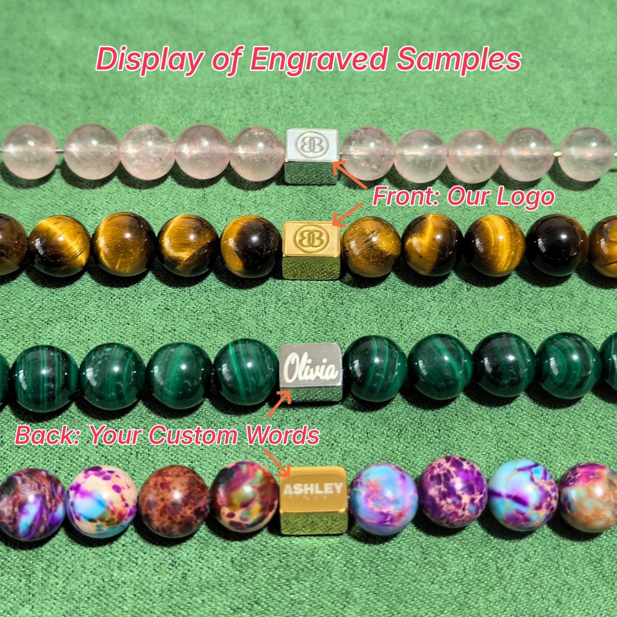 Custom Engraved Bracelet Yellow Agate Citrine Beads Wealth luck Jewelry Her Gift