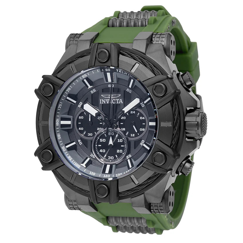 Invicta Bolt Surge 52mm Men’s Quartz (VD54) Watch Army Green/Gunmetal 49807 NIB