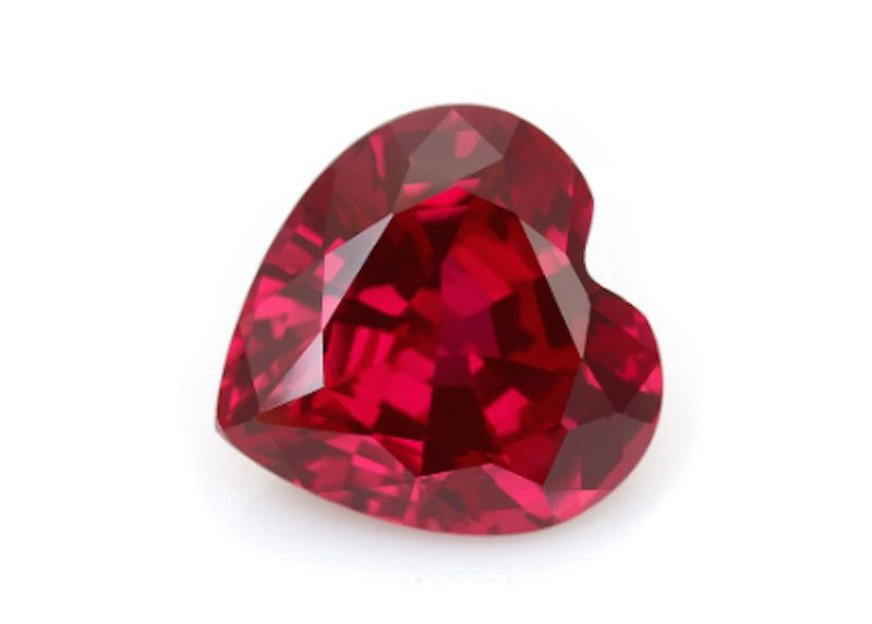 Lab Created Ruby Corundum Heart Faceted AAA Loose Gemstones (3x3mm – 15x15mm)