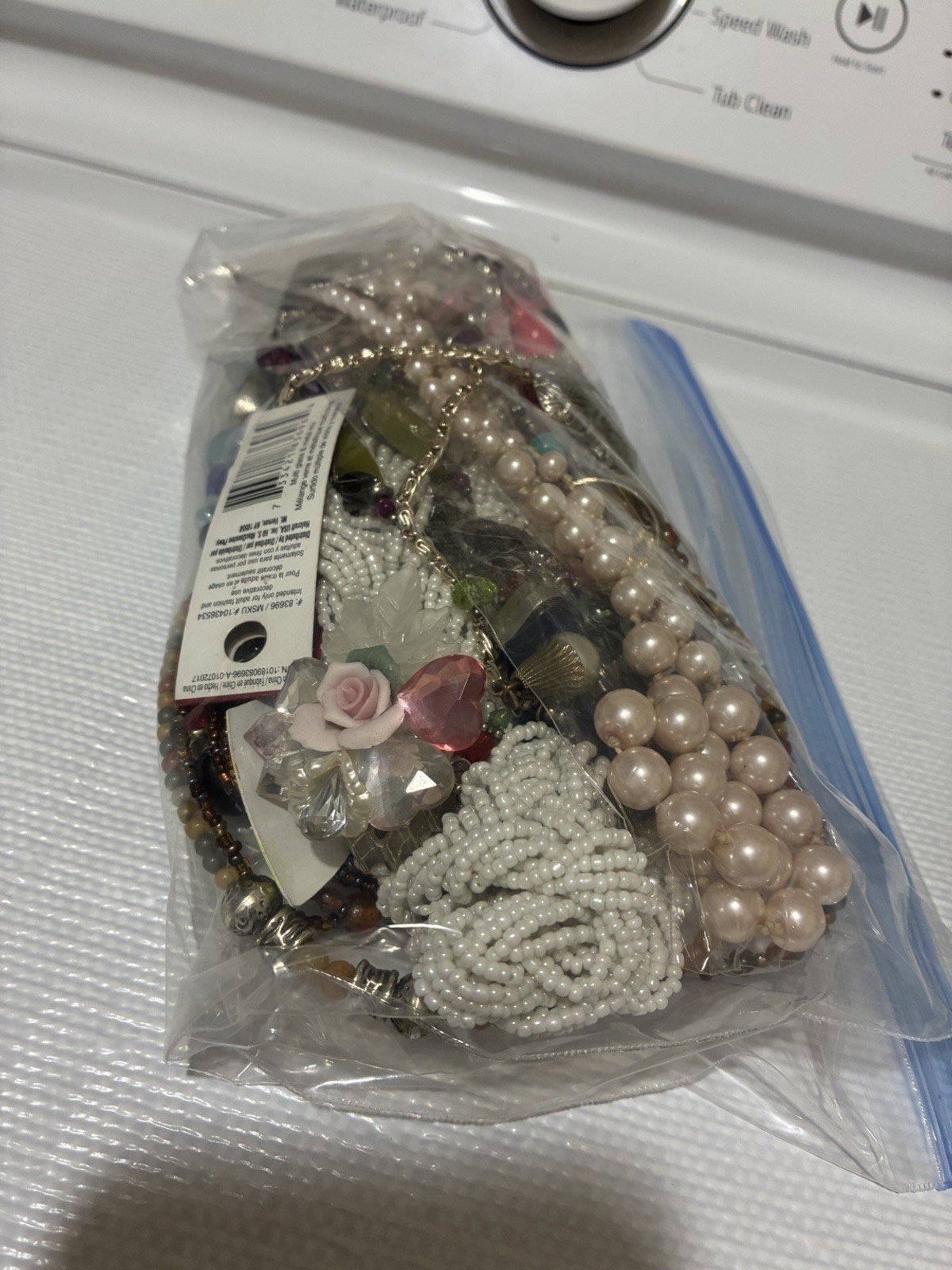 Mixed Costume Jewelry Lot Unsorted Variety Bag 1.43lb lot #6