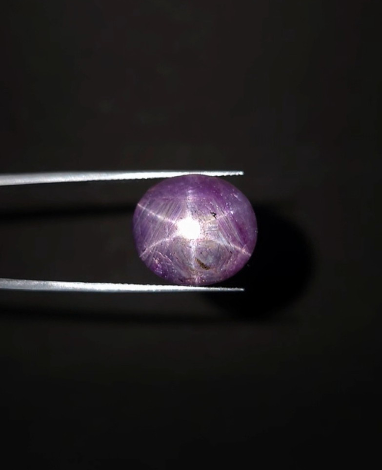 Natural 28.40 ct Star Sapphire Purple Oval untreated loose gemstone Cabochon