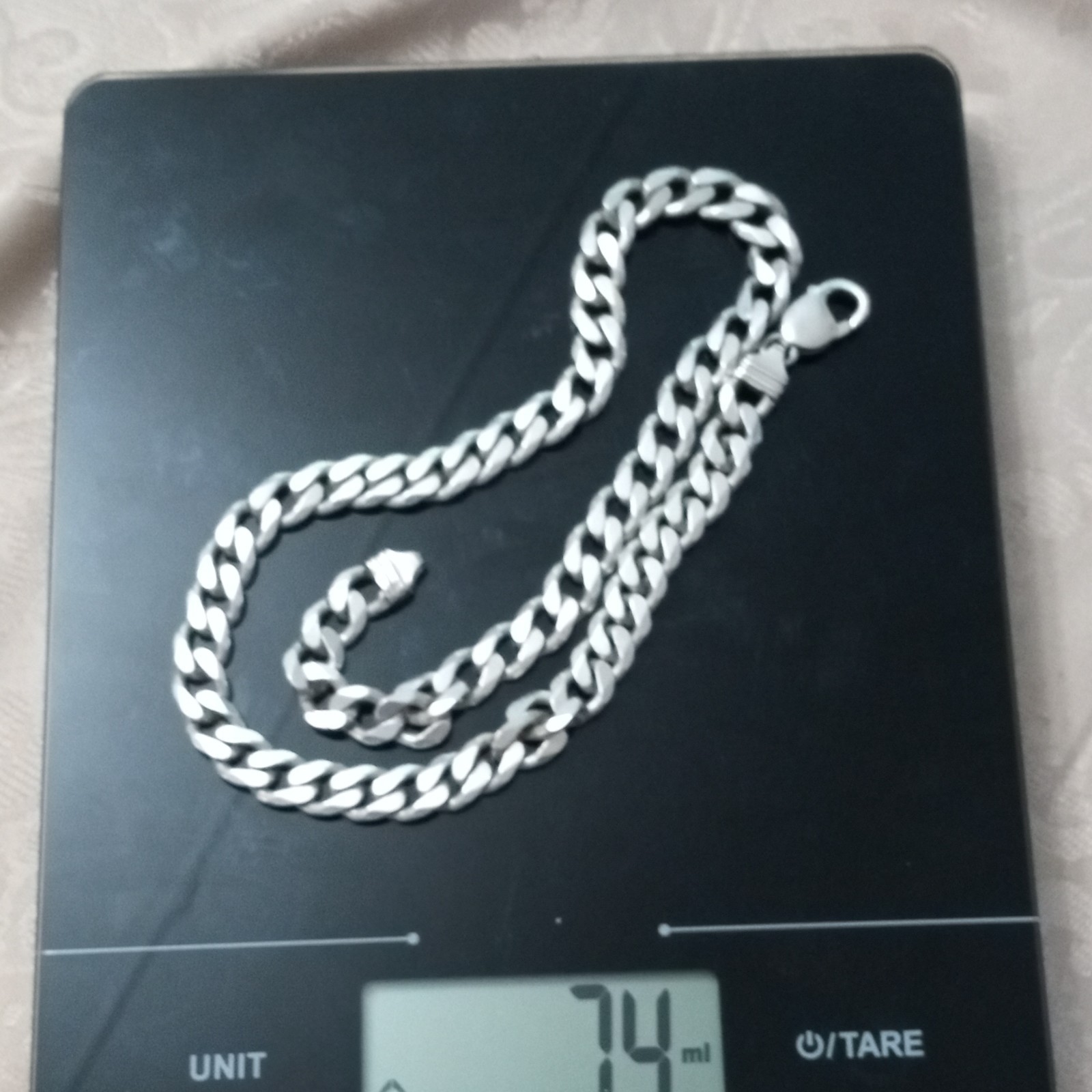 STERLING SILVER CHAIN 74 GRAMS, READY TO WEAR, MADE IN ITALY 20 INCH LENGTH