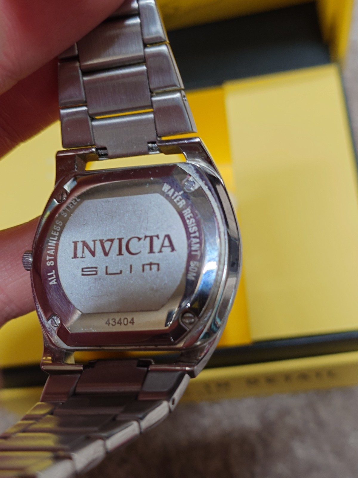 INVICTA Slim Men Stainless Steel Steel Turquoise dial 43404 Quartz With Box