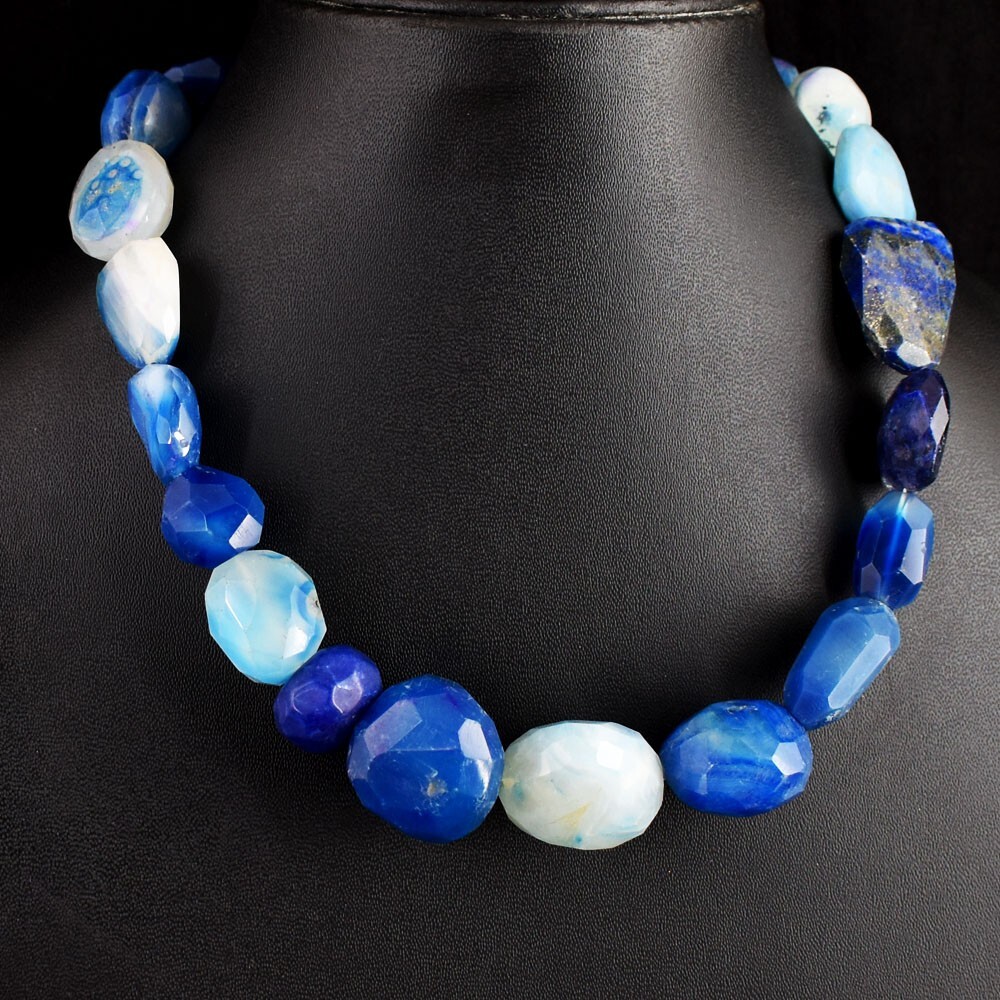 19 Inches Awesome Massive Agate 650. Cts Beaded Amazing Cut Necklace VK 40 E681