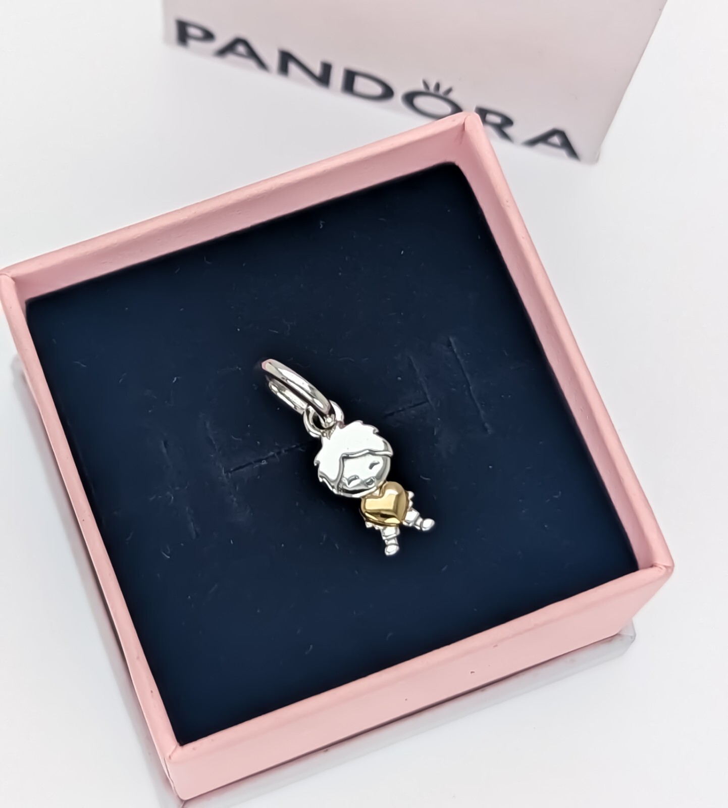 New 100% Authentic PANDORA 14K Gold & 925 Ale Happy Boy Dangle Charm 763602C00