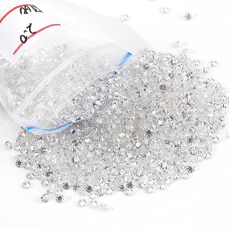 Wholesale Price Round 0.8-1.9mm Moissanite Loose Stone D color VVS1 for Jewelry