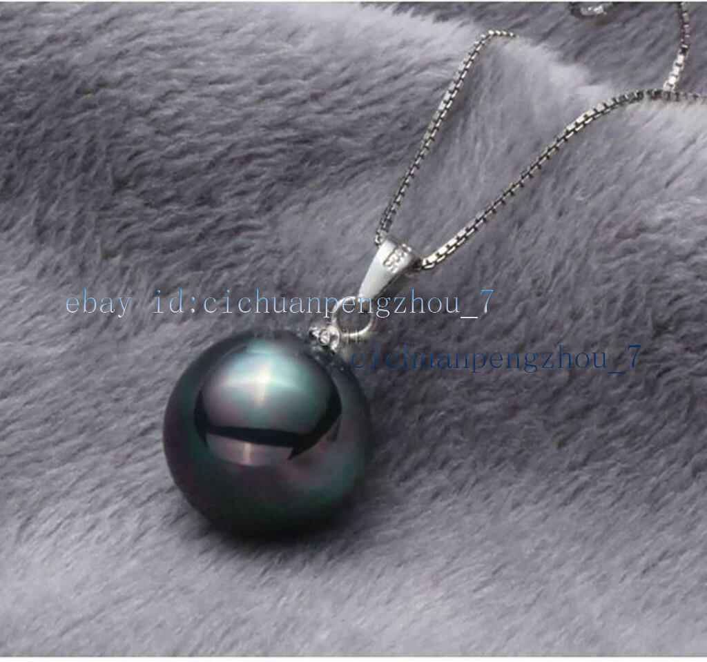 8 Colors Genuine 14/16mm South Sea Shell Pearl Round Beads Pendant Necklace 17”