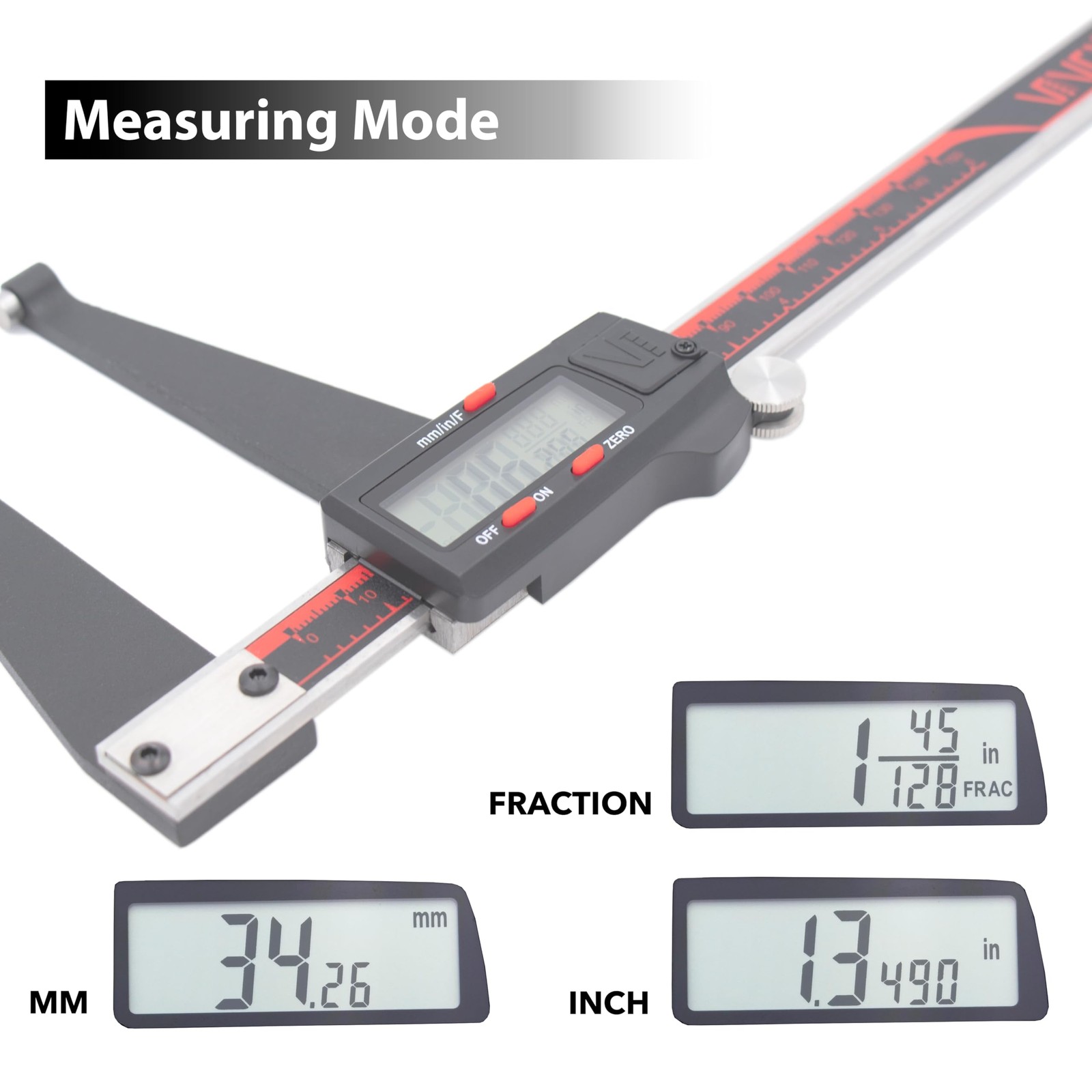 VINCA Digital Rotor Gauge 0-6″ Stainless Steel LCD