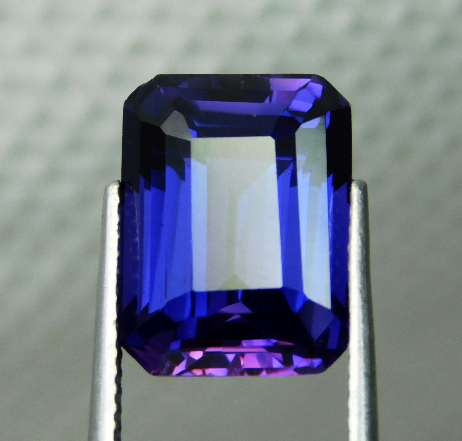 Natural Purple Blue Tanzanite 10.45 Ct AAA Emerald Cut Certified Faceted Gems