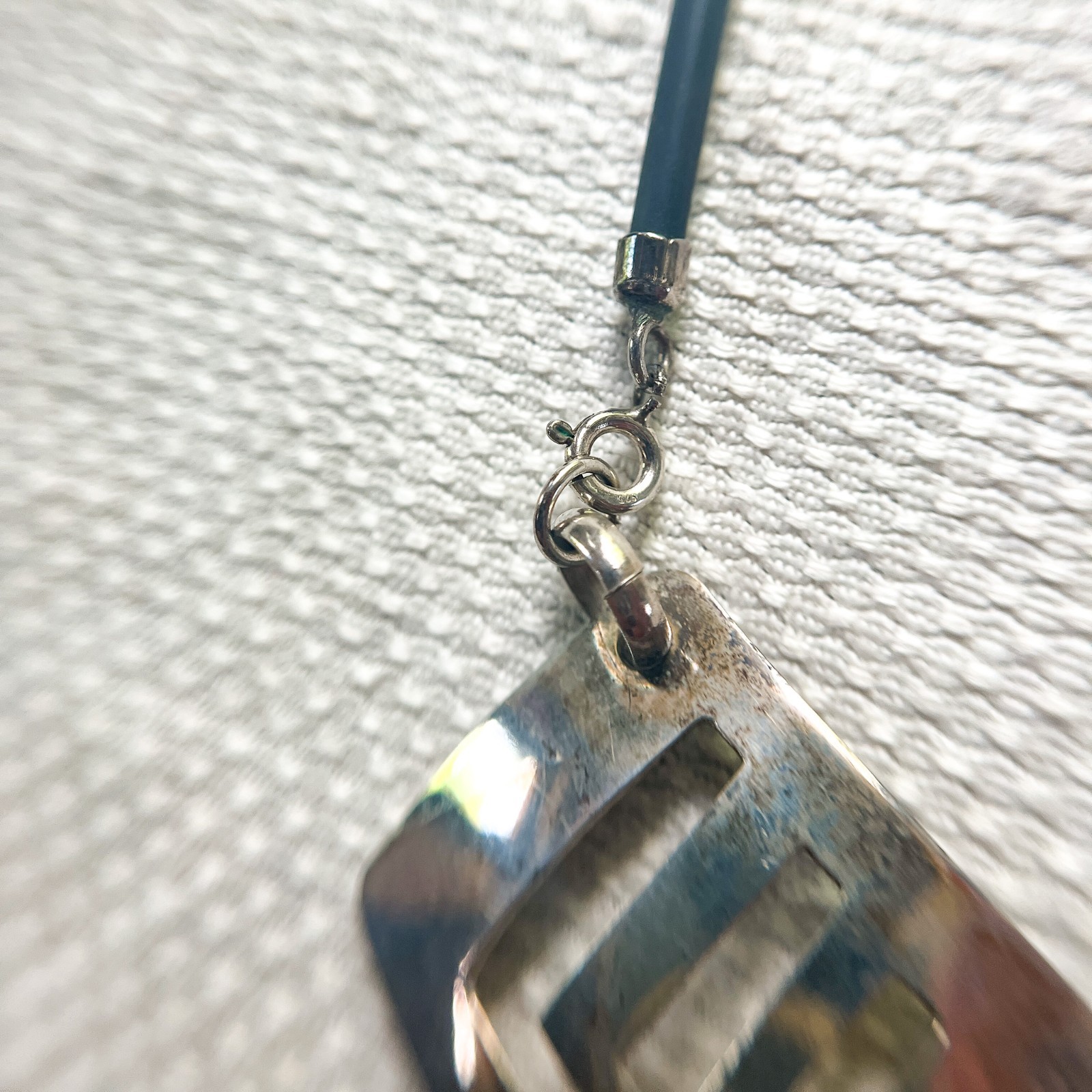 Vintage Modernist Sterling Silver Geometric Necklace Artisan Studio 22 Grams 925