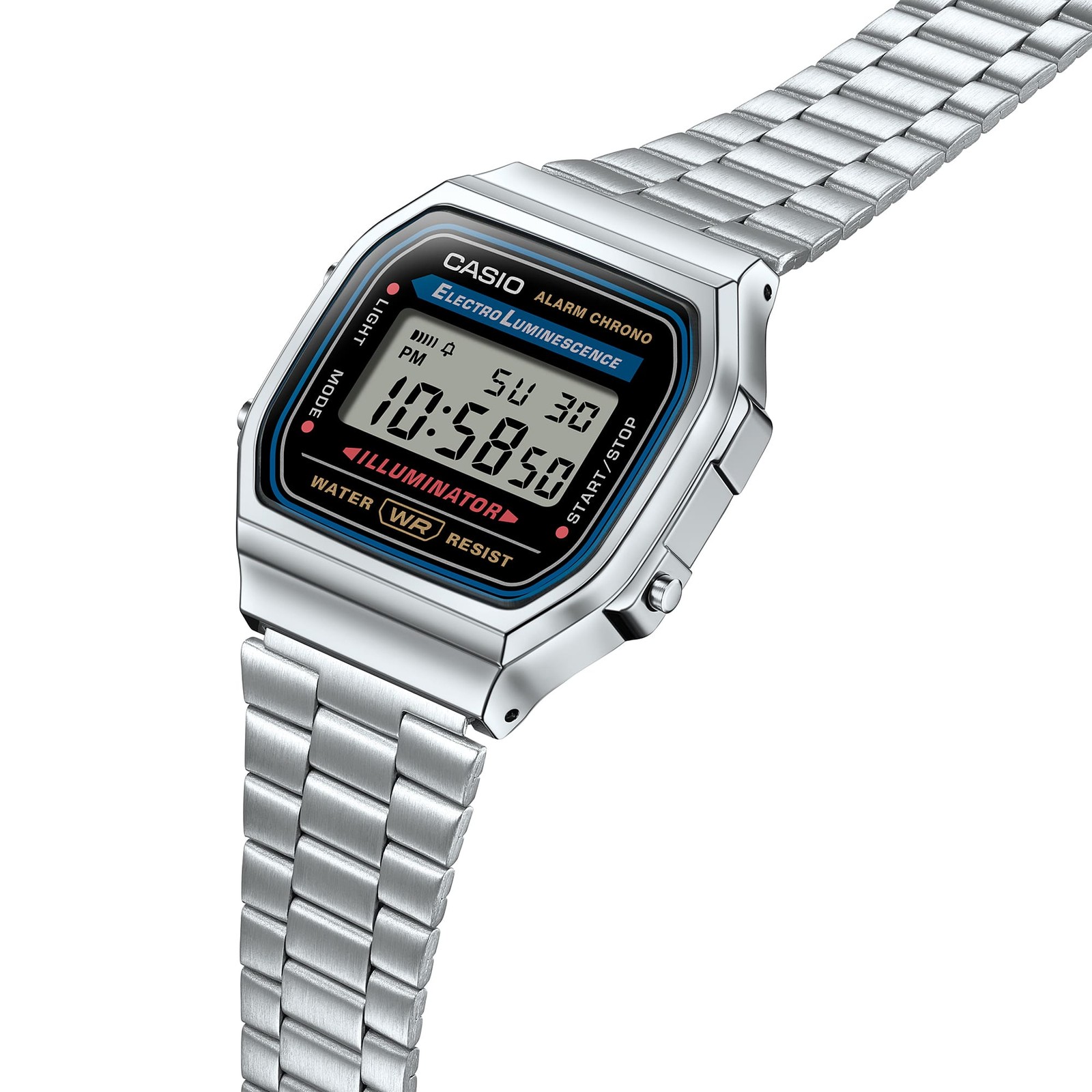 CASIO A168WA-1W Men’s Women’s Unisex VINTAGE Classic Steel Alarm Clock