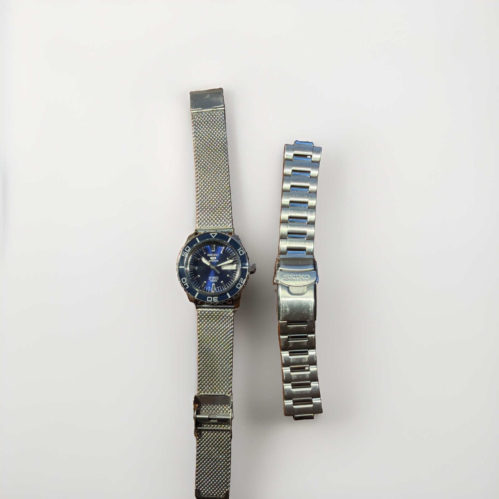 SEIKO 5 SNZH53 Automatic 7S36-04N0 Blue Navy Automatic Dial Day Date Watch Men