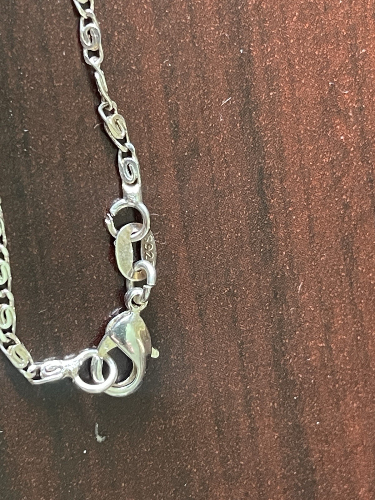 Real 925 Sterling Silver Fancy Pattern Necklace