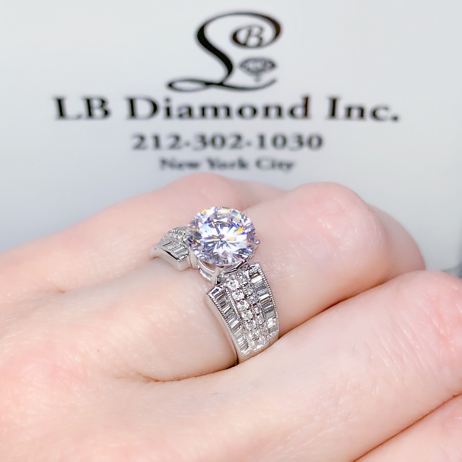 0.89 ct Diamond Semi Mount Engagement Ring in 18k White Gold