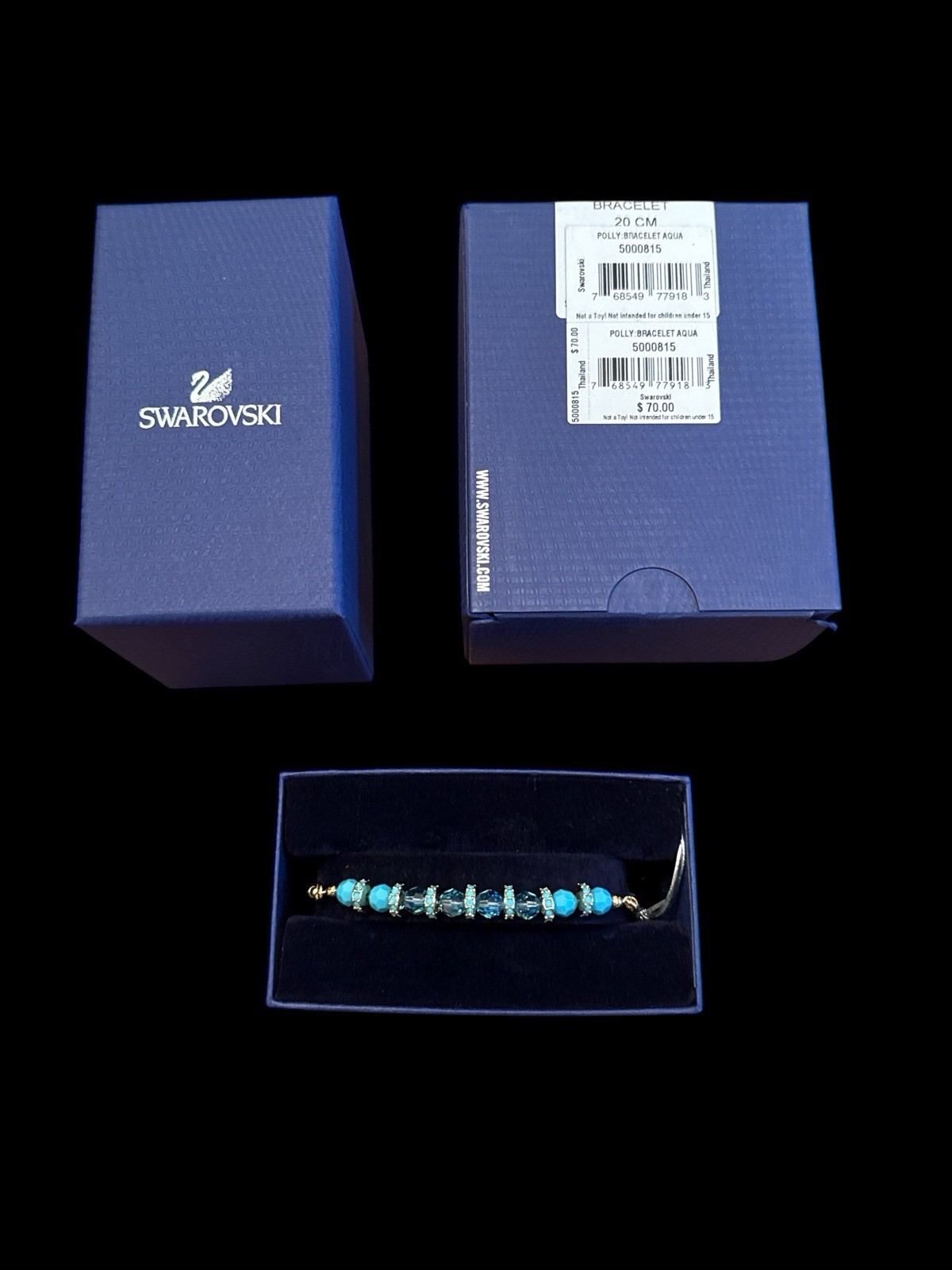 Swarovski Polly Bracelet Aqua 20CM 5000815