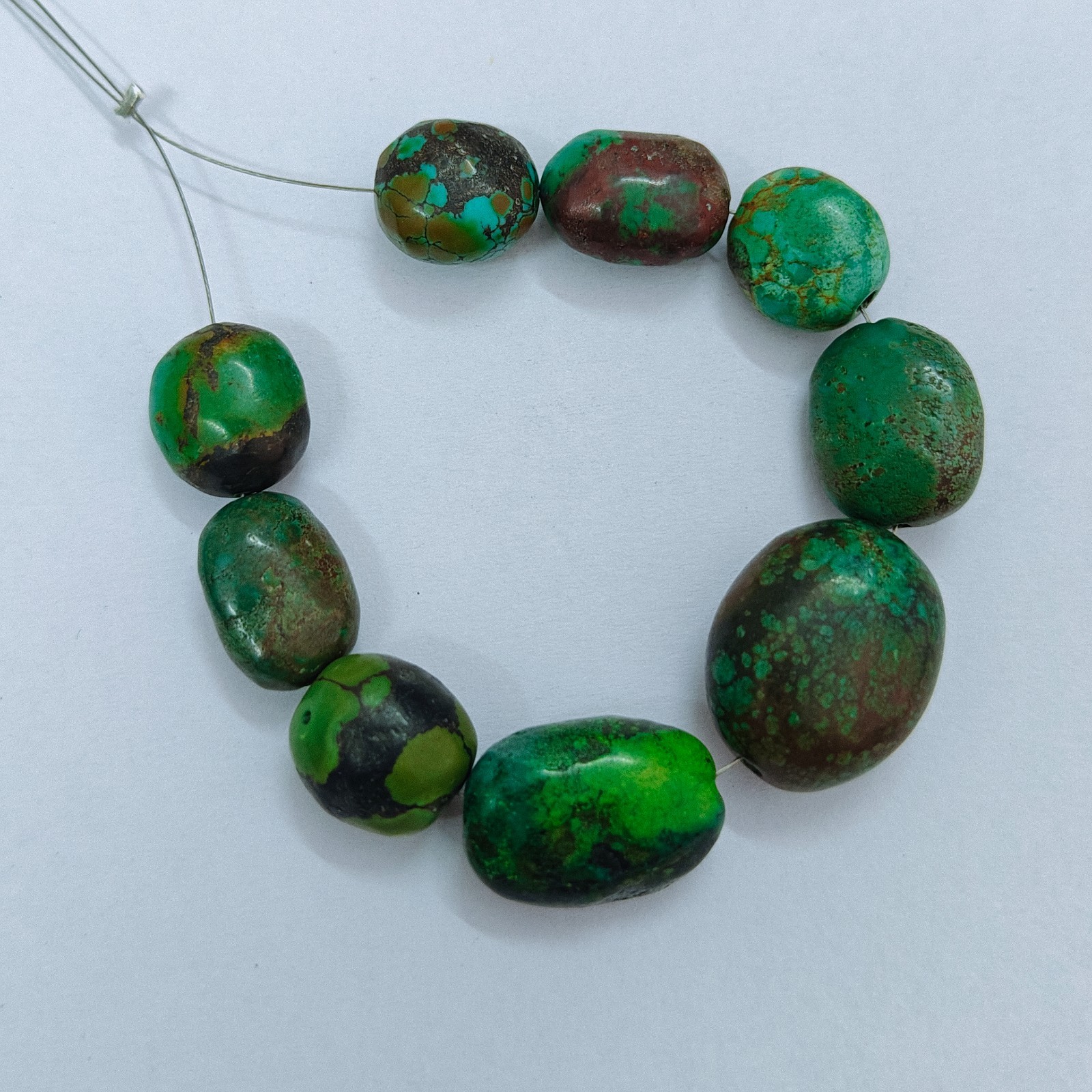 Tibetan Turquoise Oval Beads, Natural Stone Spacer Beads, Jewelry Making Supplie