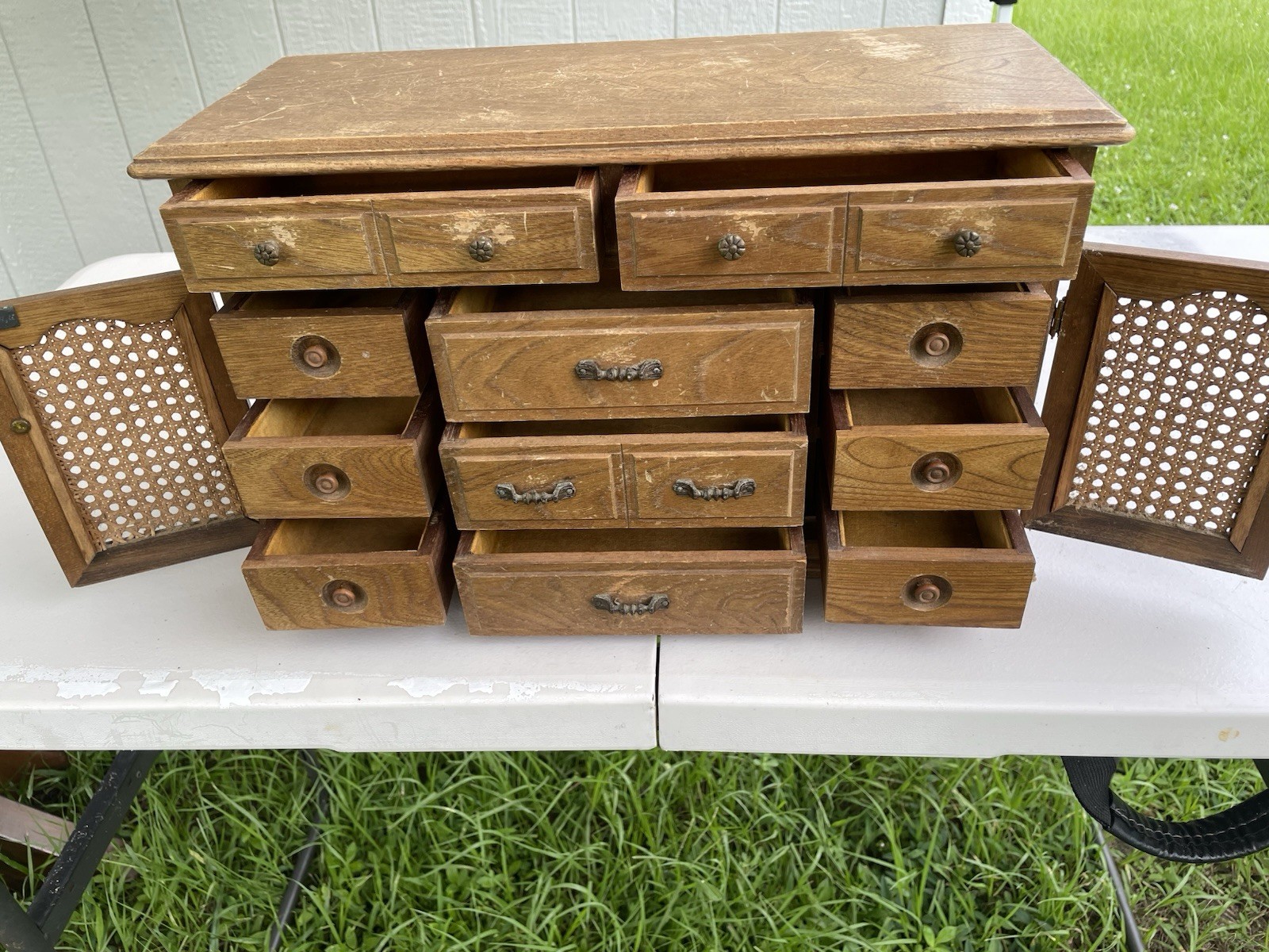 vintage wooden jewelry box