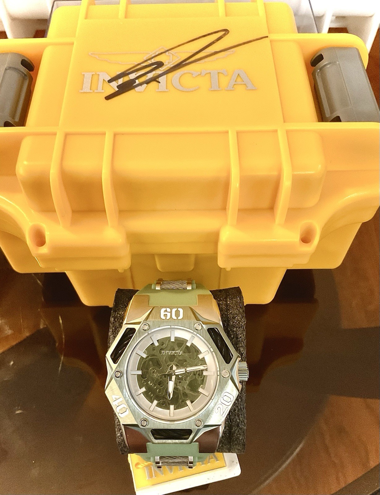 🔥RARE Invicta Iron Dome Coalition Forces Automatic Watch 48.5mm Green (44087)
