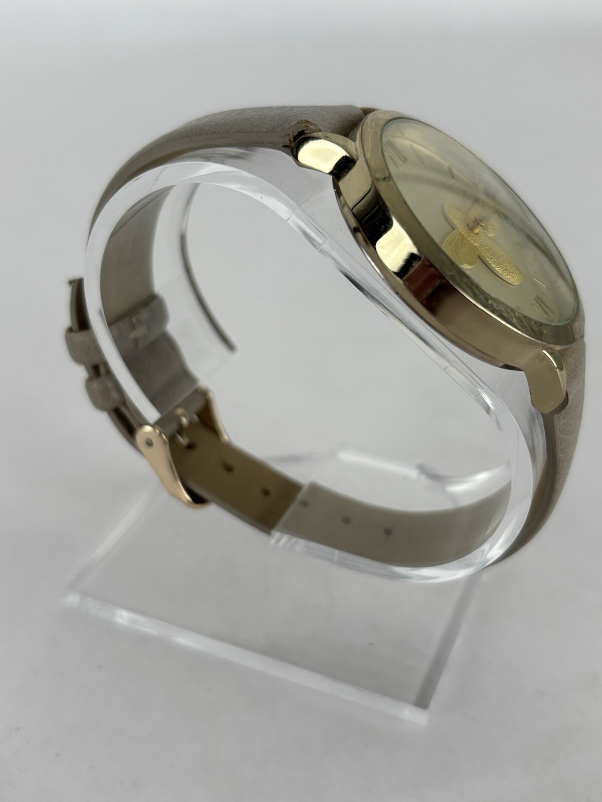 Accutime Watch Corp. 38mm Gold Tone Bumblebee Dial Quartz Watch w/Band & Battery