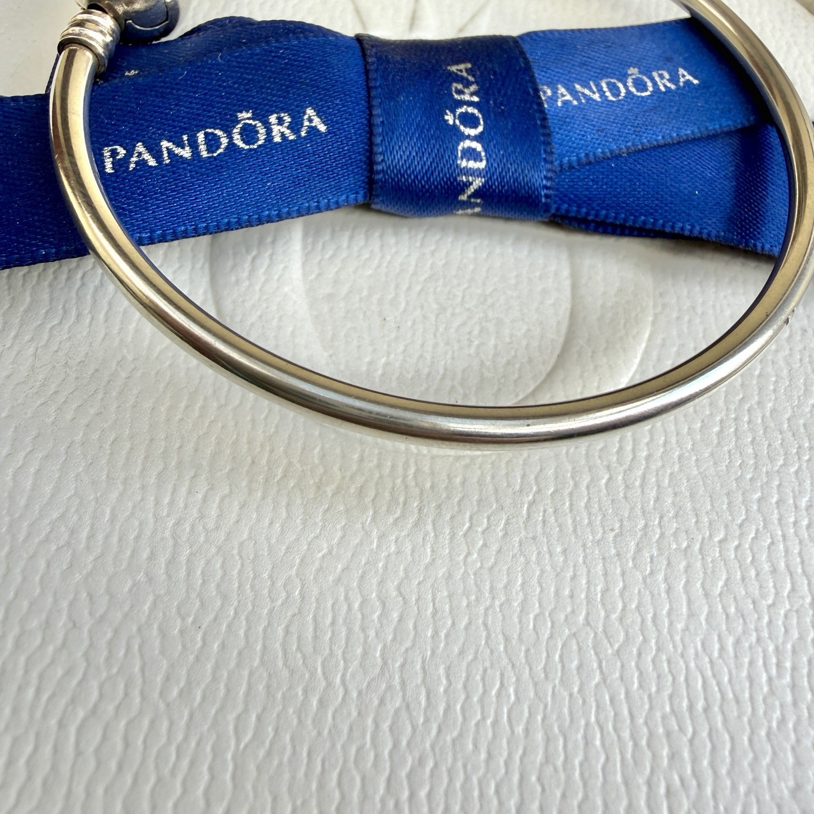 Authentic Pandora Silver “You Melt My Heart” Winter Bangle 19cm #598619C00