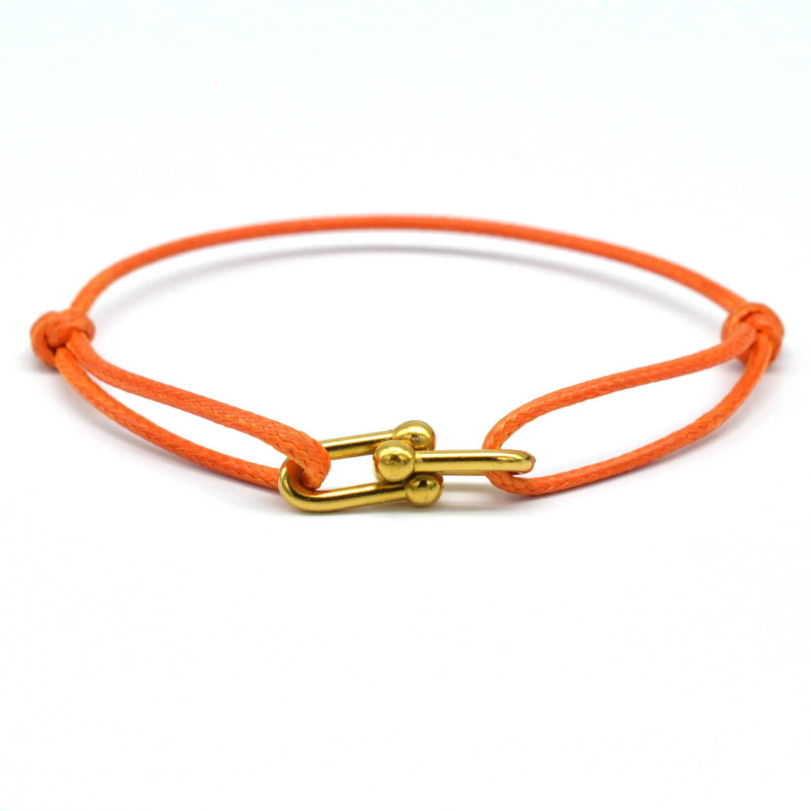 Bamboo Horseshoe Buckle Bracelet Braided Ribbon Adjustable Rope Jewelry