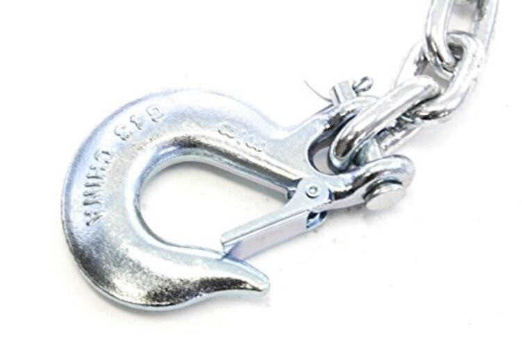 3/8 Inches x 35 Inches Safety Chain for Towing with Slip Hook 17,000 LB