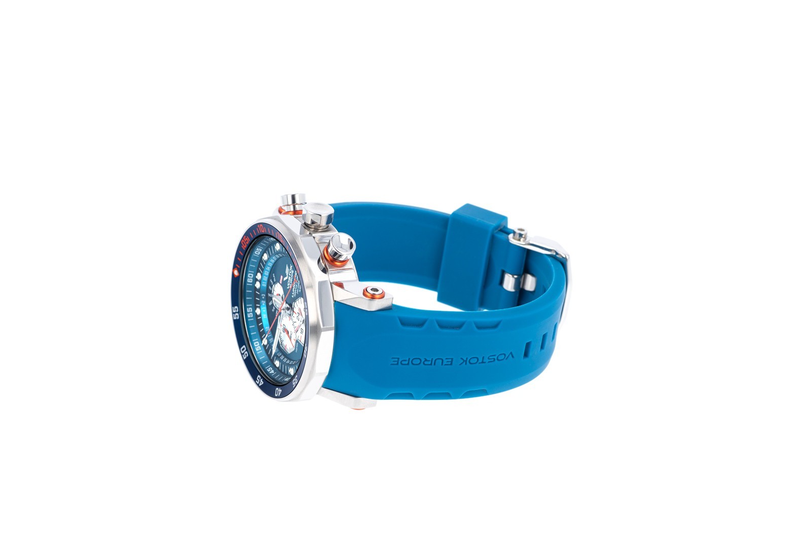 Vostok Europe Lunokhod YM86-620A636 Turquoise Blue Diver Wristwatch 49mm