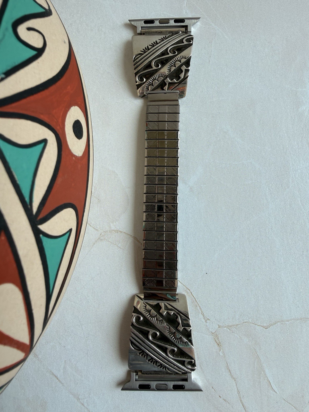 Tommy Singer Sterling Apple Watch Band Navajo Signed T Singer Southwestern