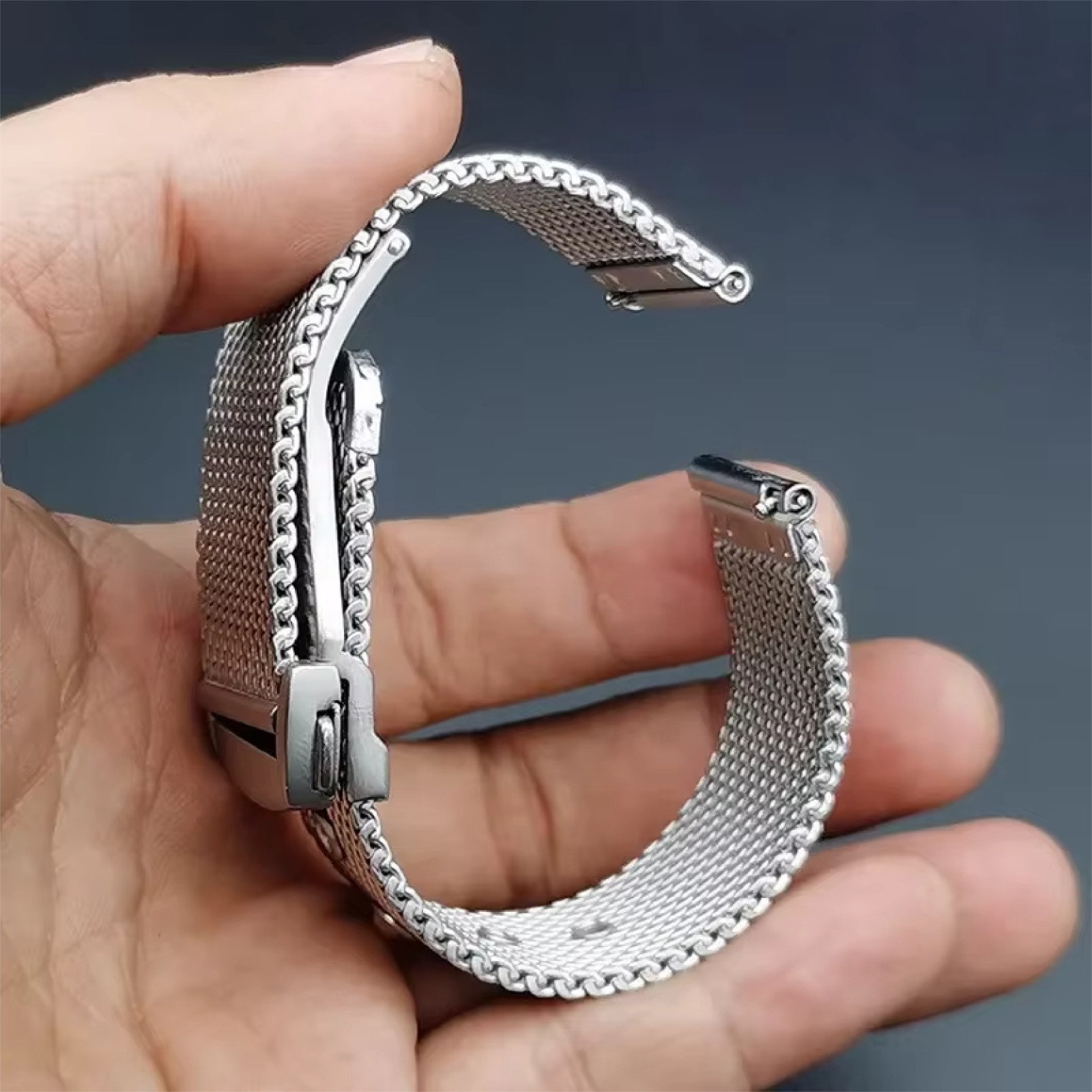 20mm Braided Stainless Mesh Band Strap For Omega Seamaster No Time To Die 007