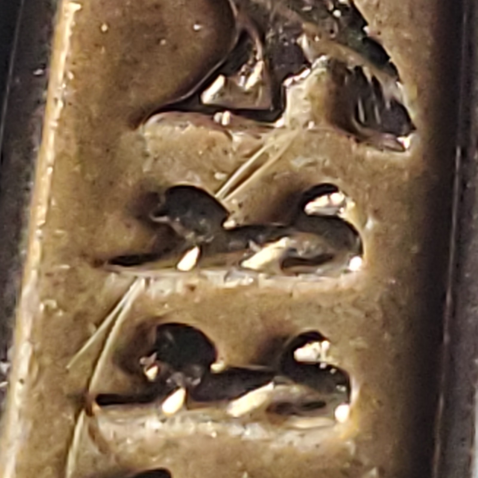 18k Gold Animal Hieroglyphic Cartouche Charm Pendant Needs New Bail For Chain