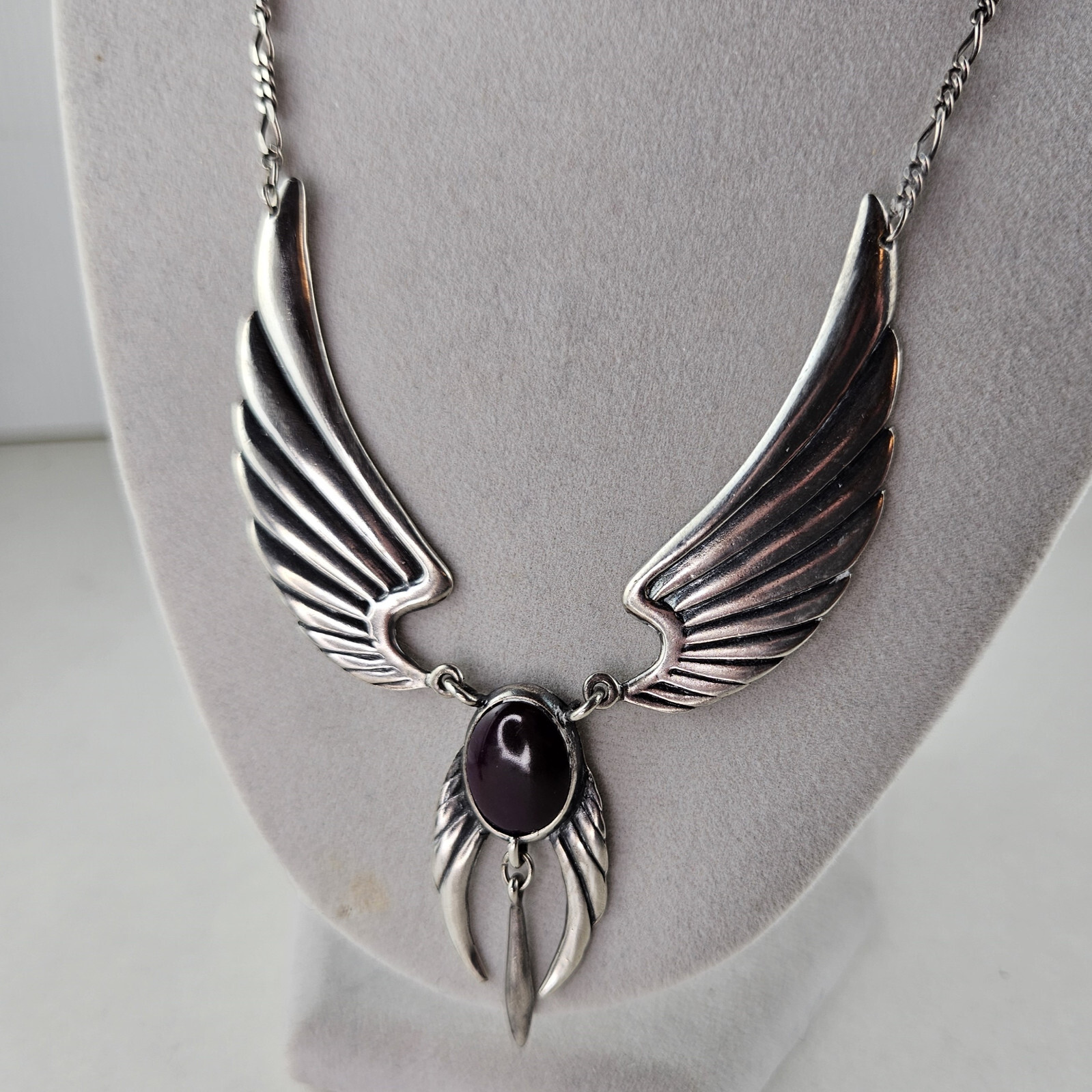 Sterling Silver Necklace Feather Pendant 20 inches 25.0g [8245]