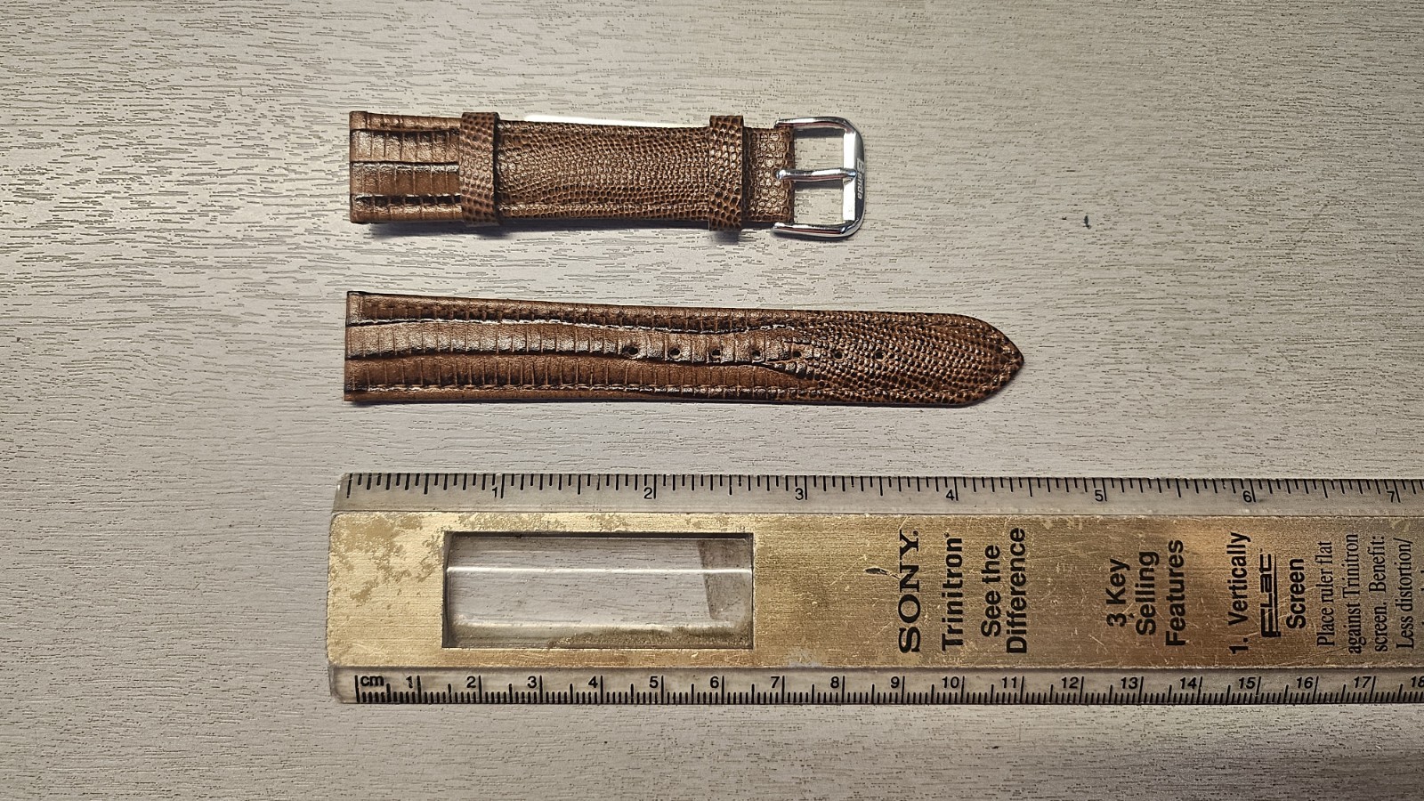 Banda 133 Teju Lizzard Pattern Brown Leather Watch Band 16mm to 22mm