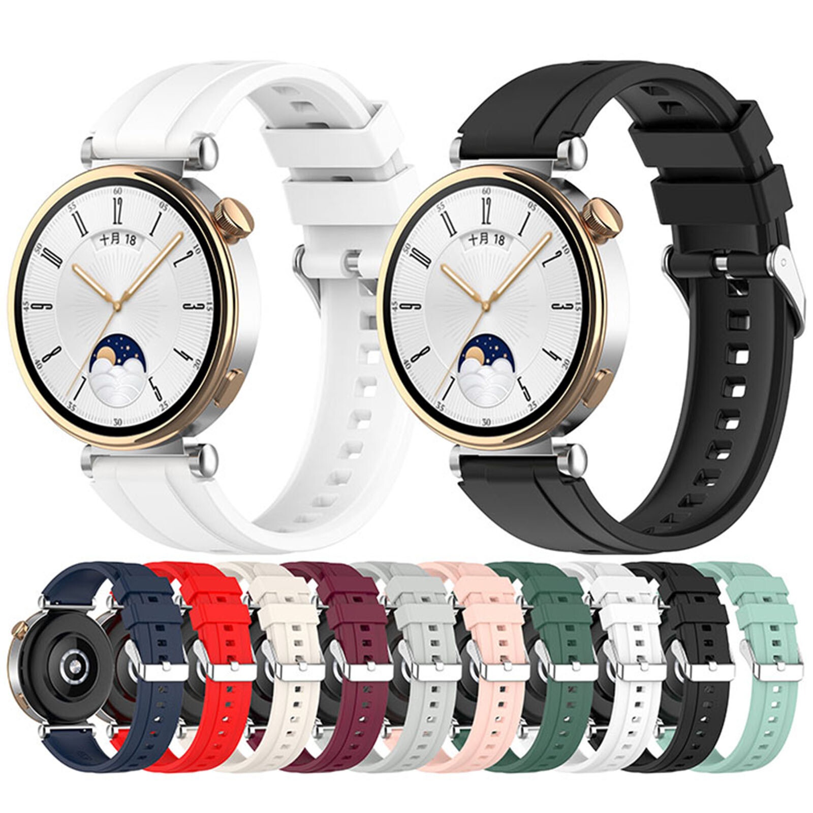 18MM/22MM Optional Silicone Watch Strap Watch Accessories for HUAWEI WATCH GT4