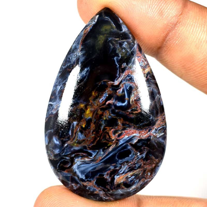 82.80Cts. Natural Pietersite Pear Cabochon Gemstones 32mm. 50mm. 07mm.