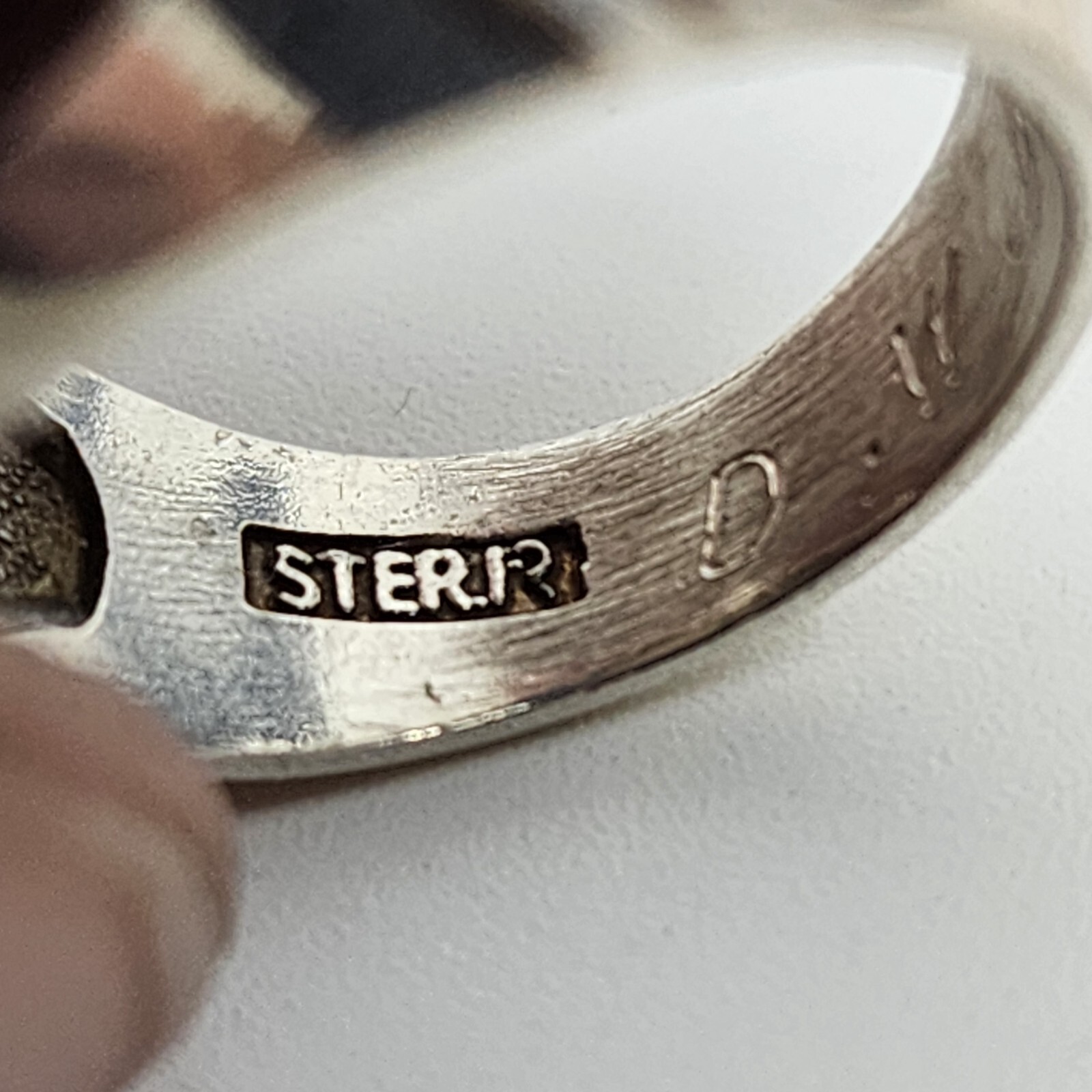 Boeing 10 Years Sterling Silver & 10k White Gold Ring Size 6