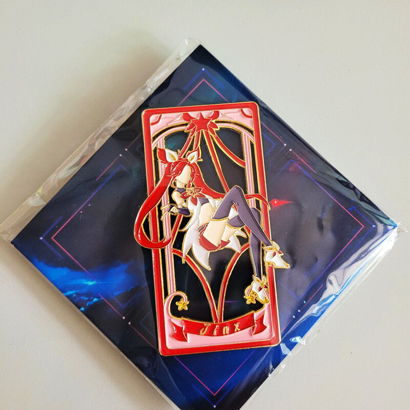 LOL League of Legends Star Guardian / 3.3″ Jinx Metal Pin Badge Collectible