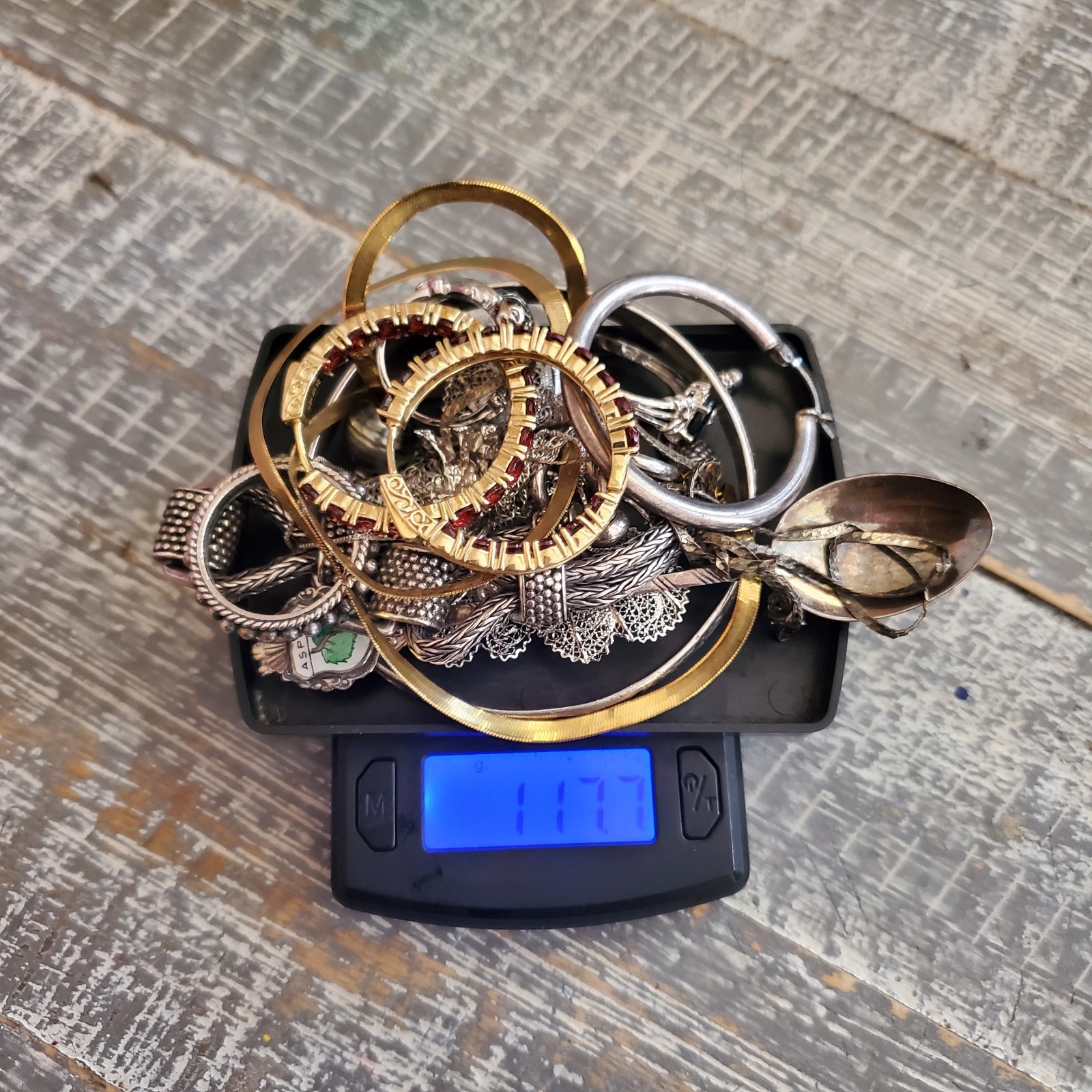 Sterling 925 stamped mixed jewelry “scrap” untested 117 g.