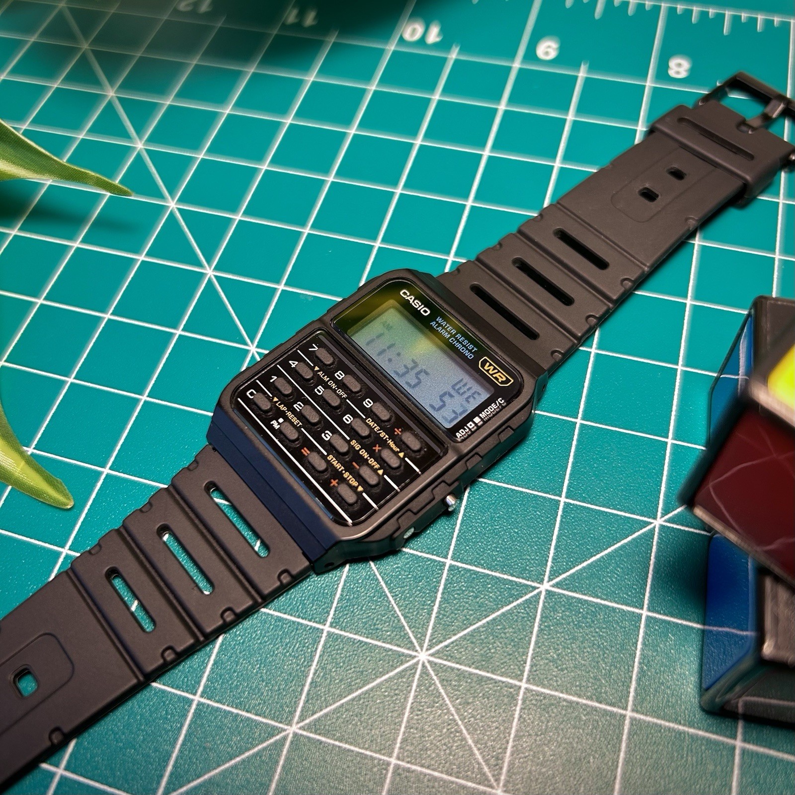 Custom Casio CA53W1 Calculator Watch – Light Blue Filter Mod